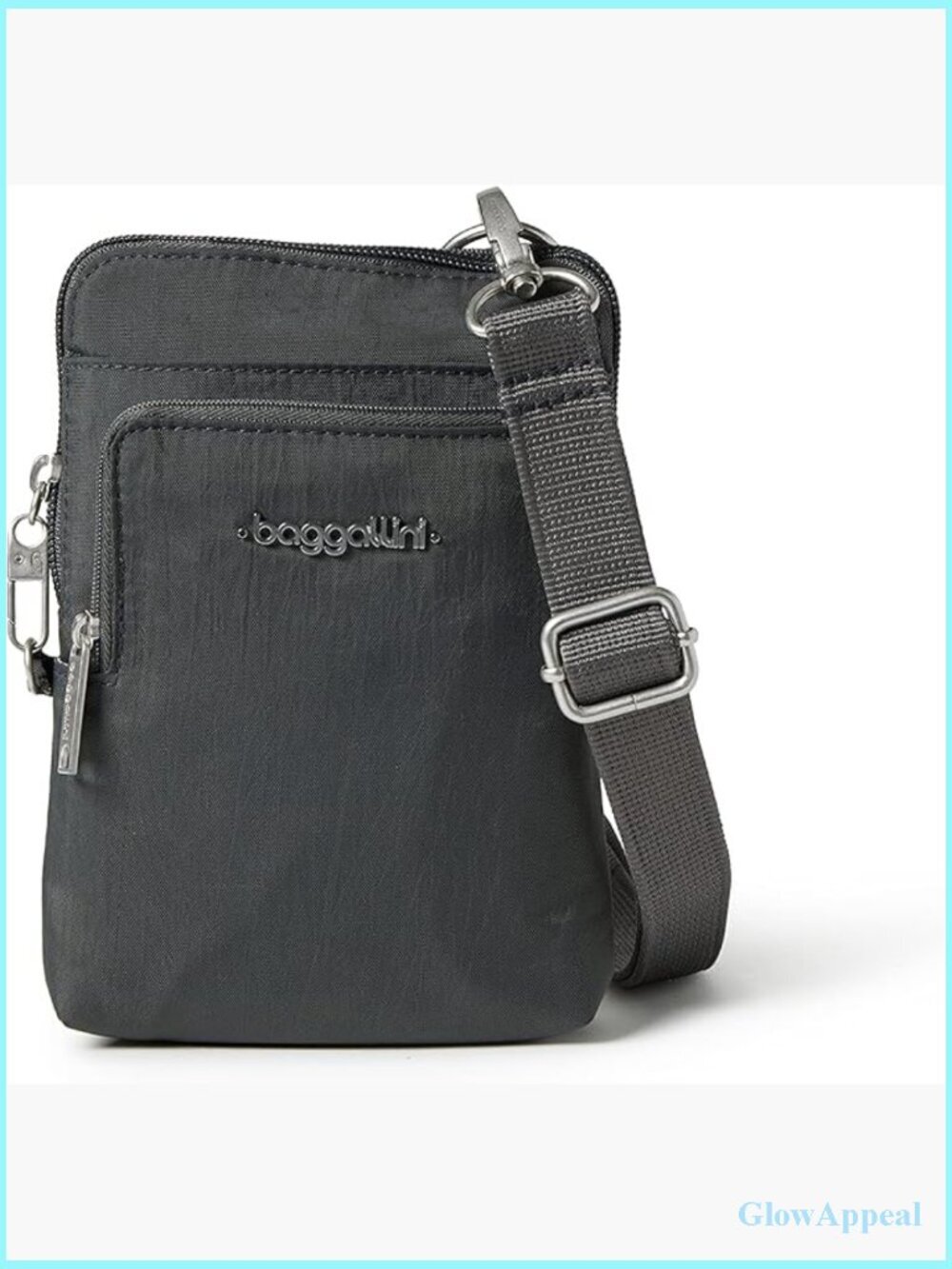 Anti-Theft Crossbody Bag with RFID Blocking and Locking Zippers